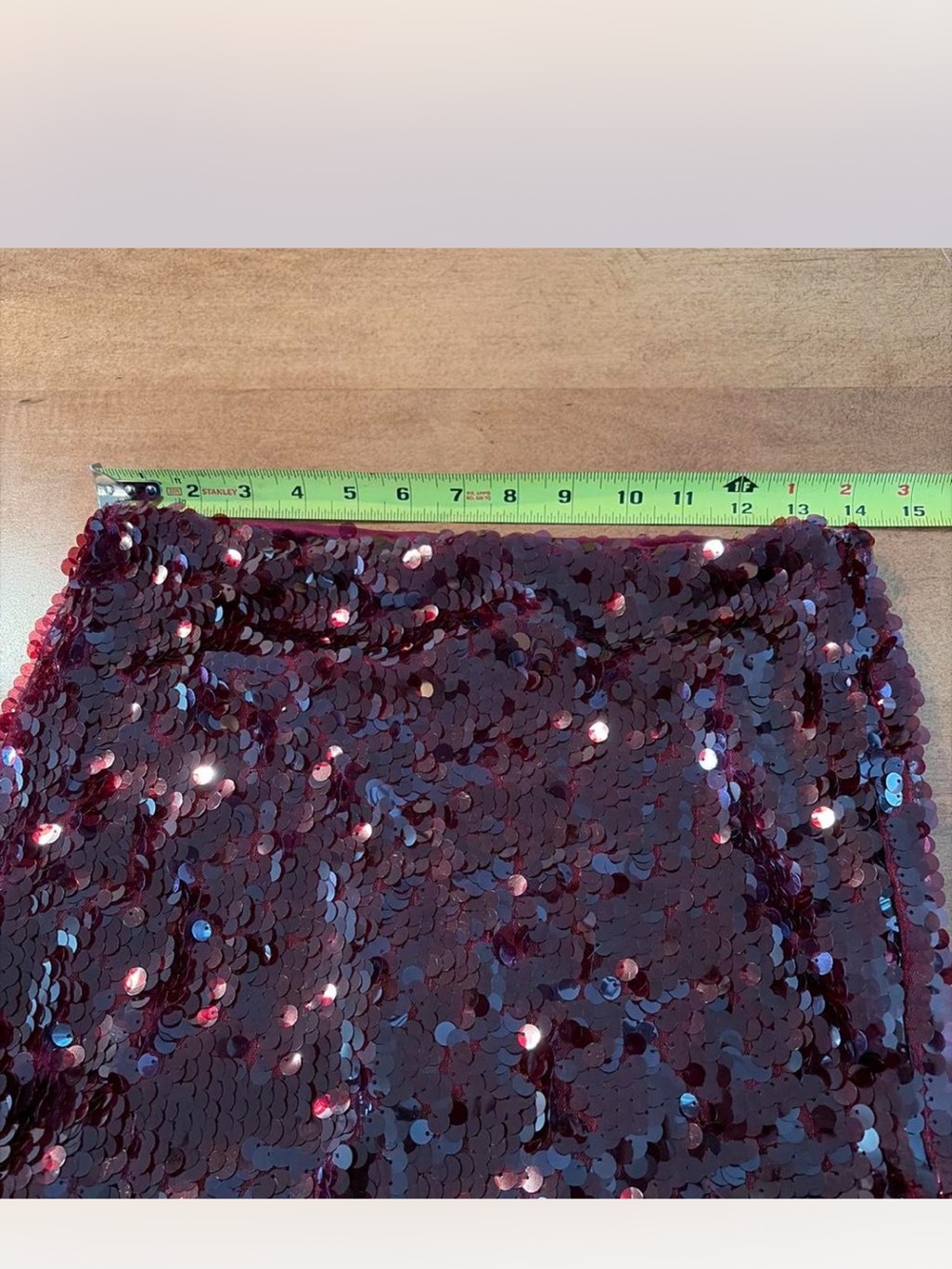 Princess Polly Burgundy Sequin Mini Skirt - Picture 3 of 7